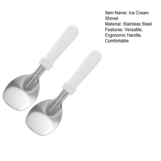 Stainless Steel Ice Cream Spade Commercial Grade Ice Cream Scoop for Desserts Thickened Ergonomic Handle Ice Cream Shovel