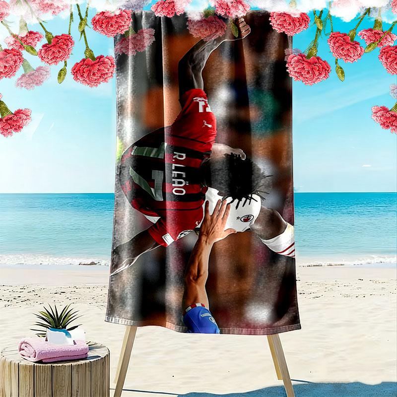 Rafael Leao Print Beach Towel, Large Soft Quick Dry Towel for Beach Camping Swimming