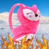 Men Women Adjustable Cartoon Fox Plush Thick Warm Earmuffs Ear Protection Ear Cover Ear Warmers