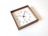 KATOMOKU muku square clock 2, walnut, km-65WA, wall clock with continuous second hand (quartz clock)