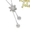 Christmas Fashion New Necklace Female Christmas Snowflake Diamond Pendant Christmas Alloy Zircon Necklace