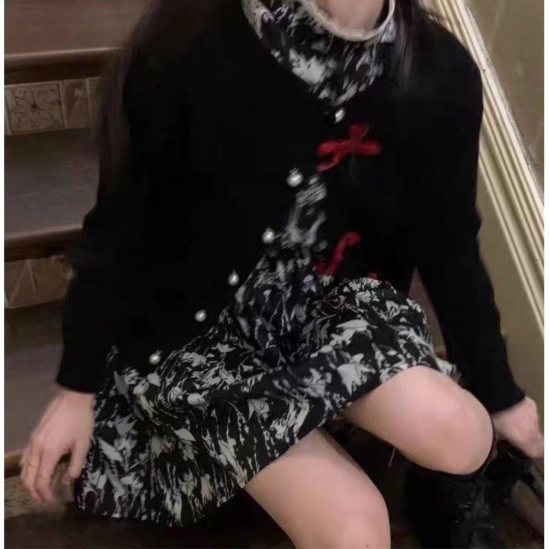 Gentle Wind Bow Knitted Cardigan Women 2022 Spring and Autumn New O Neck Solid Japanese Sweater Cardigan Coat Women