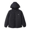 Outerwear Kids Long Sleeve Thermal Water Repellent One Point Logo Embroidery Zip Hooded Sweatshirt Jacket School Basic Sports Black [Champion]