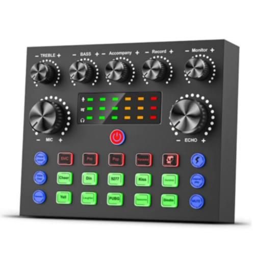 BONKYO V8S Audio Interface Karaoke Live Sound Card with Male/Female Voice Changer, Bluetooth Wireless Accompaniment, Stream YouTube, Facebook, TikTok,