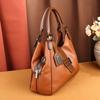 New European and American Retro Fashion Meniscus Baguette Bag Portable Messenger Large-capacity Compartment Female Bag