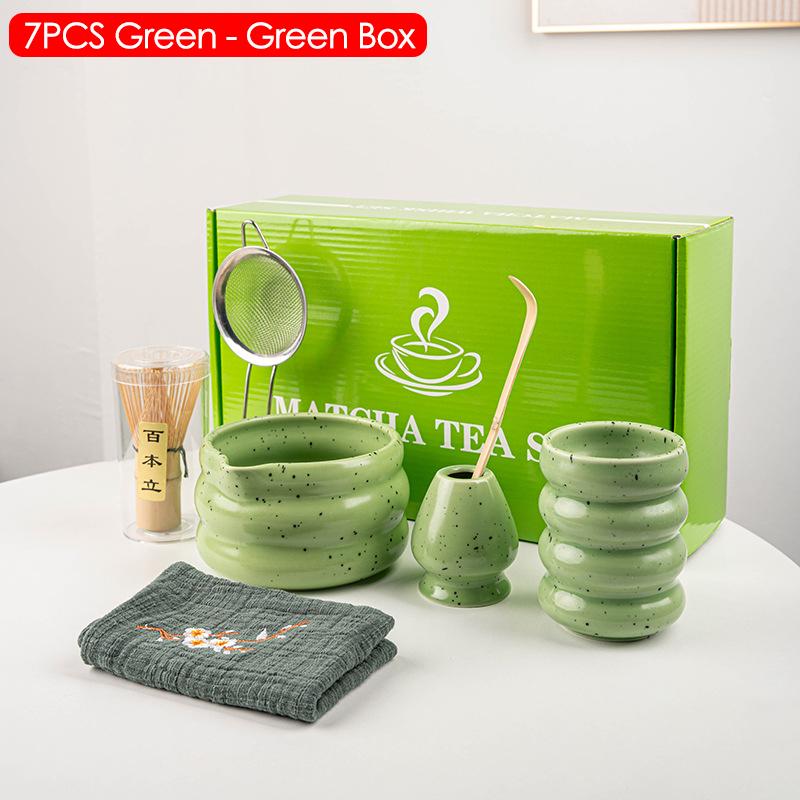 4/5/6/7/8 шт. Белый/Зеленый/Синий/Фиолетовый Венчик для чая матча Чайная посуда Японская церемония Бамбуковый чайный инструмент Изысканный набор для матча для чайного сервиза