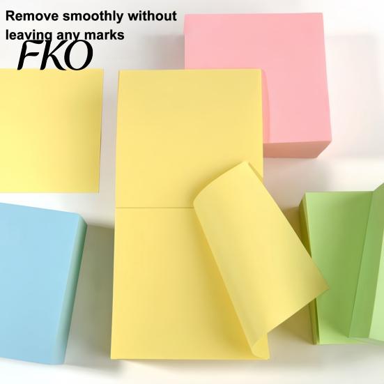 Foldable Stick Notes Notes, 3x3in Self-Stick Note Pads, 300 Sheets Adhesive School Paper Memo Pads for Reminder, Office, Supplies