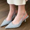 Fashion 2024 New Style Fashionable Comfortable Elegant Sexy Banquet Toe Pointed Small Fragrant Style French Single Shoes with High Heels