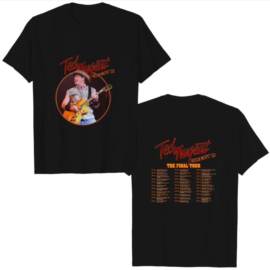 Ted Nugent Adios Mofo 2023 Tour T-Shirt – Men's Heavyweight Rock Concert Tee