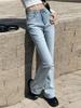 2022 модные женские расклешенные джинсы, свободные удобные джинсовые брюки, прямые эластичные брюки с высокой талией, городские женские брюки-клеш
