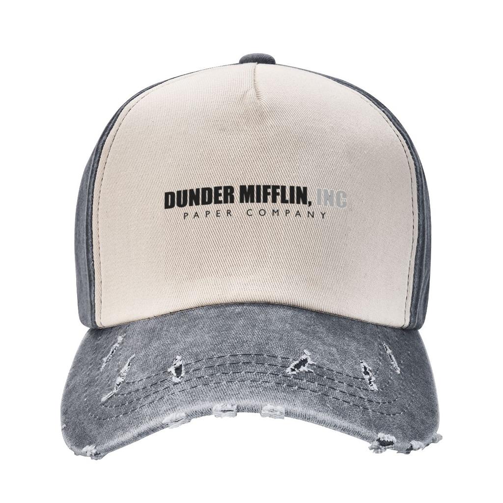 Dunder Mifflin Paper Company Baseball Cap Accessories Classic Distressed Denim Washed TV Show The Office Summer Dad Hats Cap