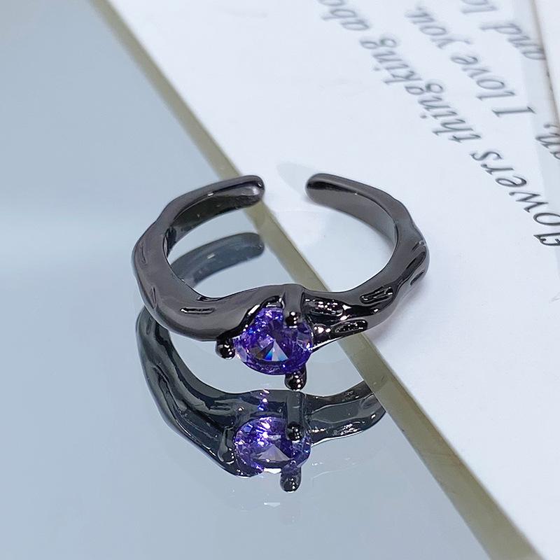 Halloween Retro Dark Spider Crow Open Ring Personality Niche Punk Stacking Wearing Trendy Cool Ring Girl