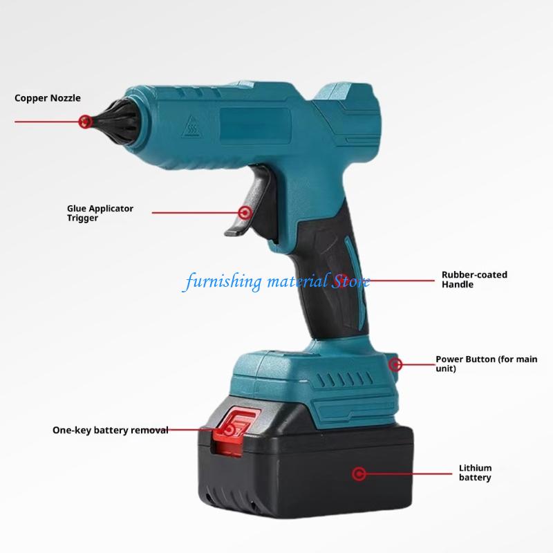 Y5GD Battery Power Cordless Hot Glues Guns Fast Heating Ergonomic Electric Heat Guns