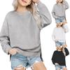 Boys Girls Children's Loose Solid Color Shirt Sweatshirt Tops