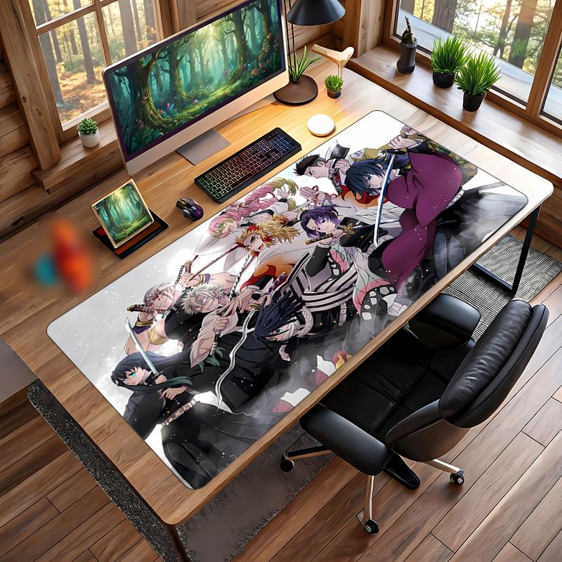 Demon Slayer Printed Mouse Pad Non-Slip Waterproof Rubber Desk Mat for Gaming Office Laptop Home Decor Gift