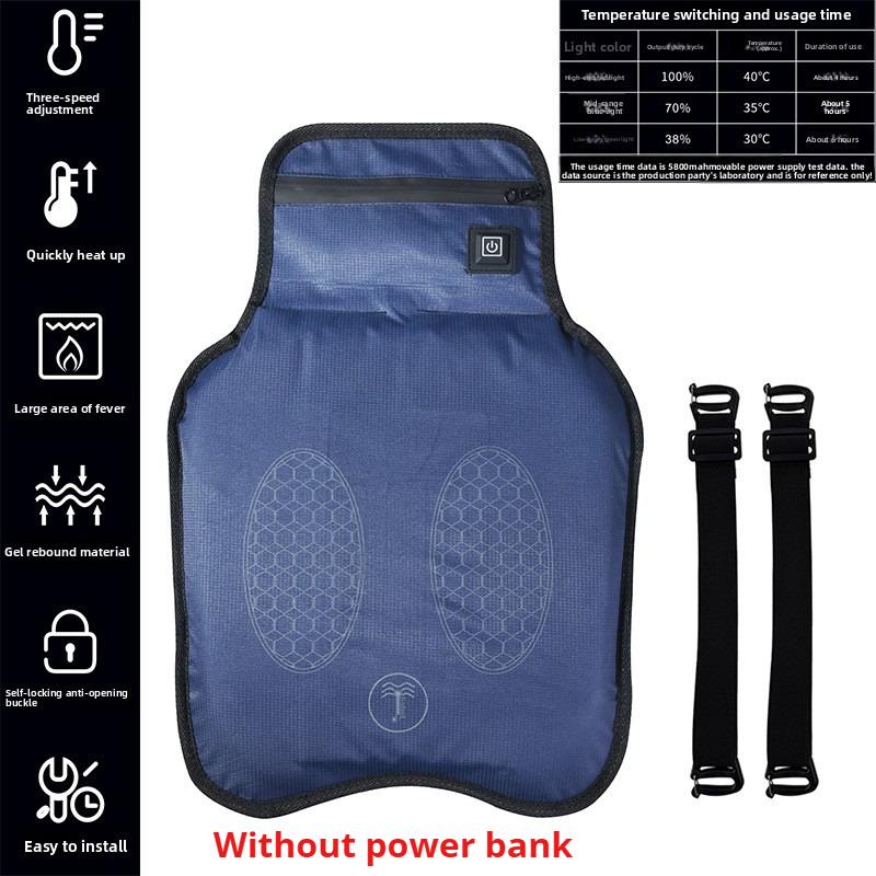 Motorcycle Heated Seat Cushion 5V Universal Motorcycle Warmer Seat Cover with Three-level Heating Function Warm Seat Cushion