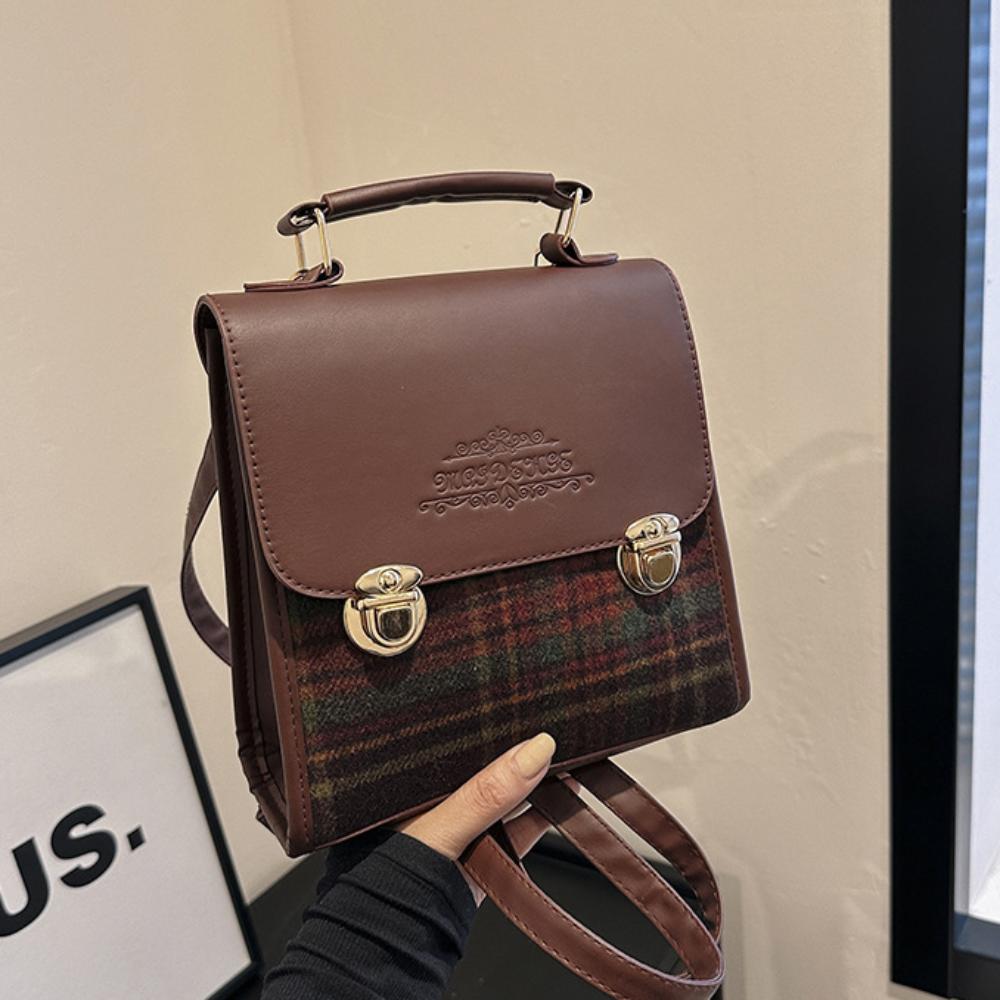 Preppy Crossbody Bag Korean Trendy Handbag Solid Color Schoolbags Travel