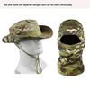 Camouflage Round Brim Hat & Balaclava Set: Sun Protection for Summer Mountain Climbing