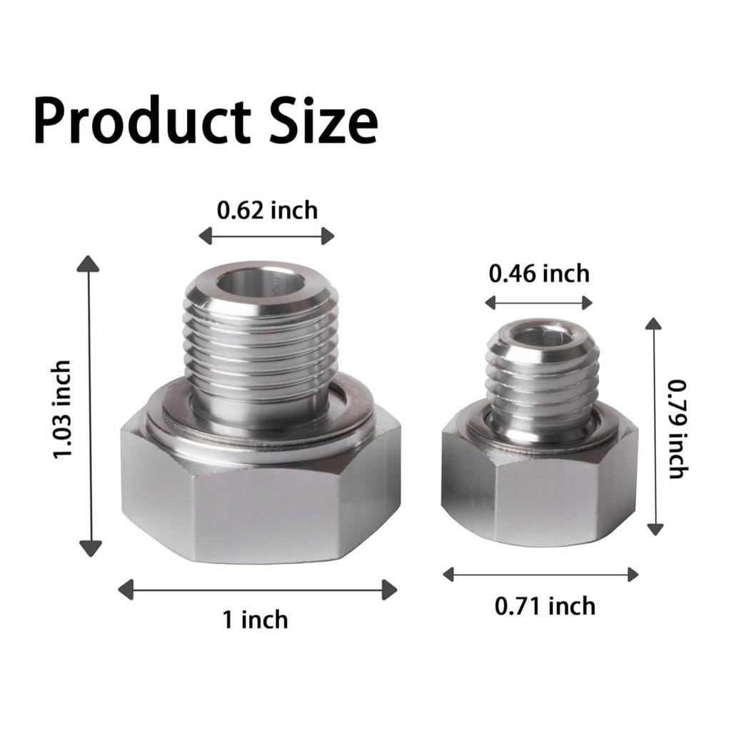 Адаптер для датчика гидравлического давления: M16x1.5/M12x1.5 на 1/8" NPT
