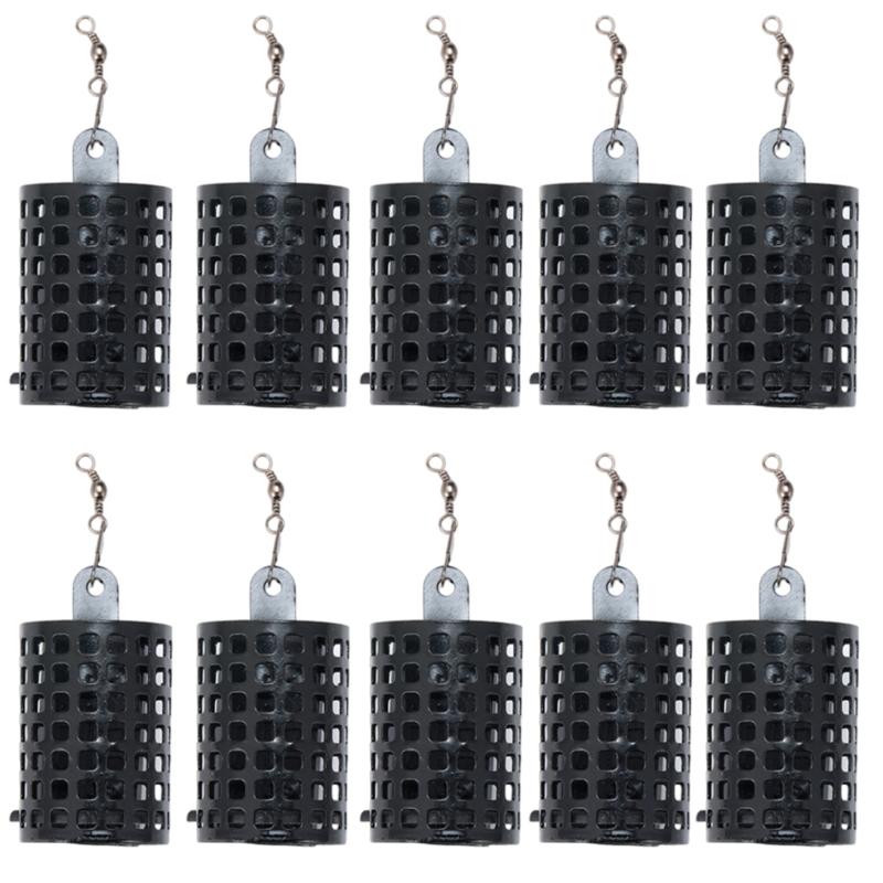 10 шт. Круглые кормушки для рыболовных снастей Клетка Рыболовная приманка Клетка Корзина Ловушка Держатель для приманки Клетка для рыболовных наживок Кормушки