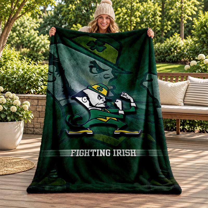 Fighting Irish blanket Flannel Blanket Soft Cozy Plush Throw for Sofa Bed Lightweight Home Decoration Gifts for Christmas various holidays