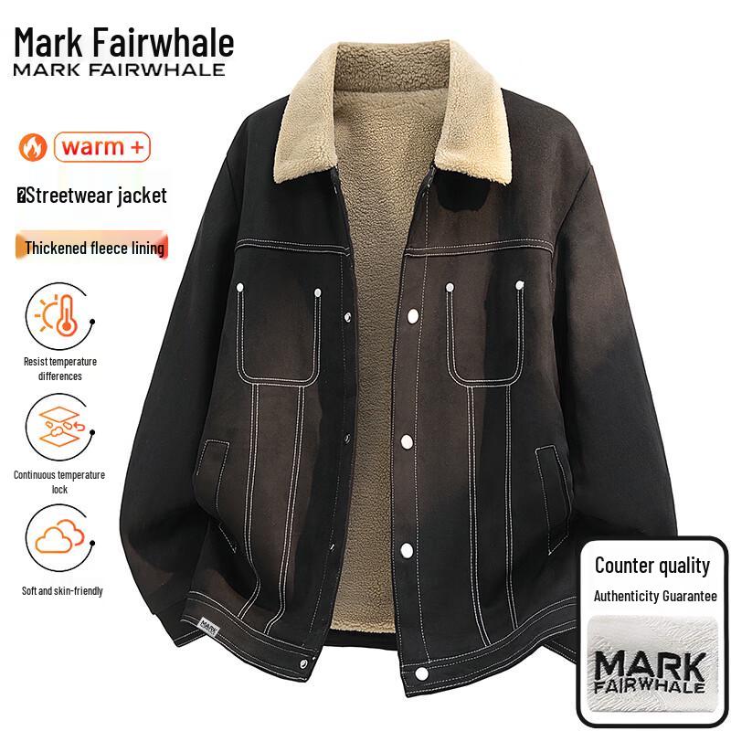 Mark Fairwhale Мужская зимняя повседневная куртка на флисовой подкладке