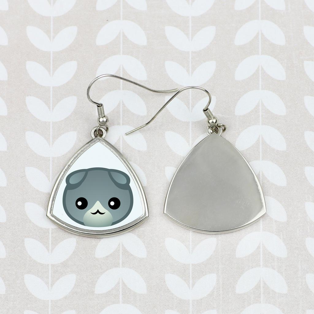 Scottish Fold – Elegant metal earrings as a gift | Art-Dog