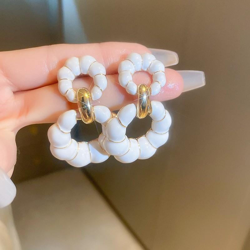 Серьги Love с геометрическим рисунком, простые серьги с цветами, модные серьги с темпераментом, элитные серьги, подарки