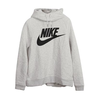 Nike Американский ретро-бренд с логотипом, напечатанным на открытом воздухе, повседневная спортивная толстовка с длинным рукавом, женские толстовки с капюшоном, серый цвет 938061-091