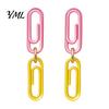 School Supplies Pendant Earrings 1 Pair Teacher for Women, Cute 2D Acrylic Crayon Pencil Backpack Youthful Look Fashion Accessories Number Alphabet