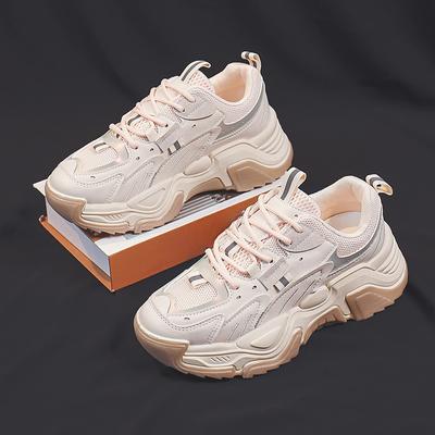 Новые летние сетчатые кроссовки Clunky женские туфли с толстой подошвой повседневные легкие нескользящие спортивные туфли модные