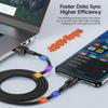 Fast 100w Usb 6a C Charging Data Usb Cable Type C For Huawei Honor Oneplus Realme Xiaomi Samsung Usb A To C Phone Cord
