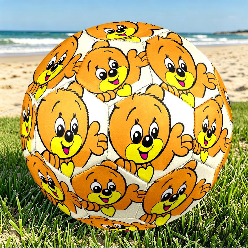 Bamse Print Size 5 Soccer Ball, PU Wear Resistant Football for Match Training and Daily Practice, Birthday Gift for Soccer Fans