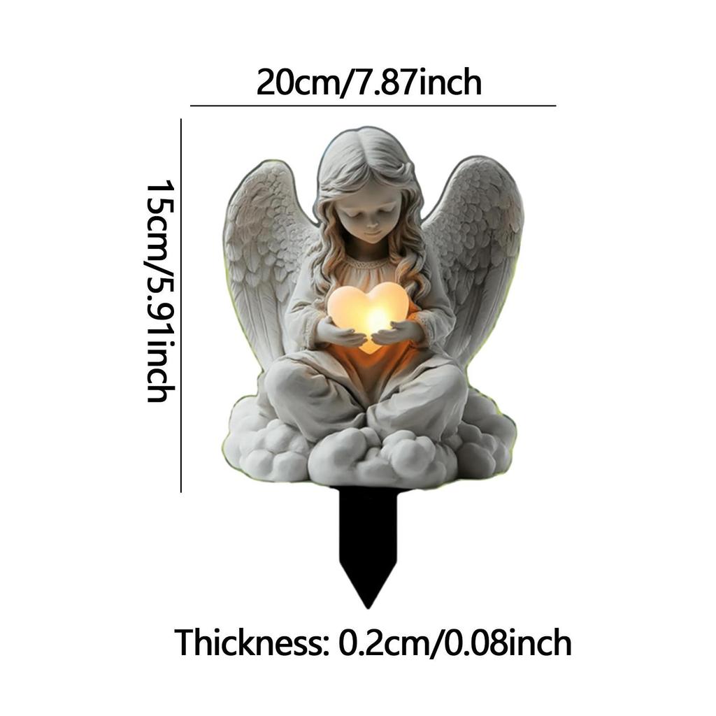 Декоративный ангел, садовый колышек, 2D коллекция табличек для двора, водонепроницаемое стильное украшение херувимов для улицы, фермерского дома