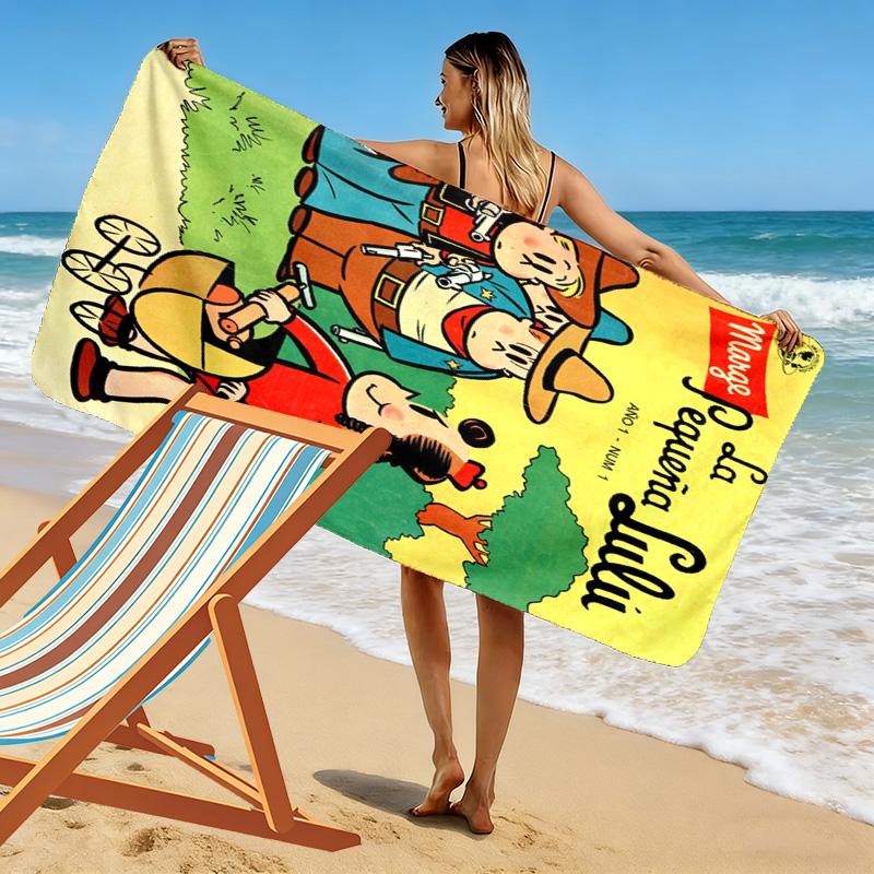 Little Lulu 2D Flat Print Beach Towel, Large Soft Quick Dry Towel for Beach Camping SwimmingXSTJ0915540