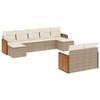 VidaXL Salon de Jardin avec Coussins 9 pcs, Canapés de Patio, Ensemble de Meubles, Mobilier de Terrasse Extérieur, Beige 3260483