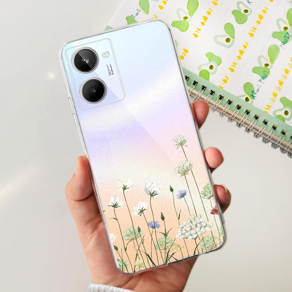 Милый чехол с рисунком Цветущего Кота для Realme 10 / Realme 10 Pro / Realme 10 Pro+ Мягкий Силиконовый TPU Чехол для Realme10 4G 10Pro Plus