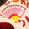 Tassel Fan Shape Red Envelope 6/10 Slots Blessing Pockets New Year Money Pocket  Celebration Party