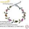 Sace Gems Браслеты из стерлингового серебра 925 пробы с натуральным турмалином 5*7 мм для женщин, для помолвки, коктейльной вечеринки, изысканные ювелирные изделия