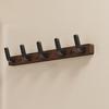 Небольшая вешалка для одежды из орехового дерева с 5 крючками, прочная, несущая, простая в установке, настенная, прочная, деревянная вешалка для курток, крючок для полотенец