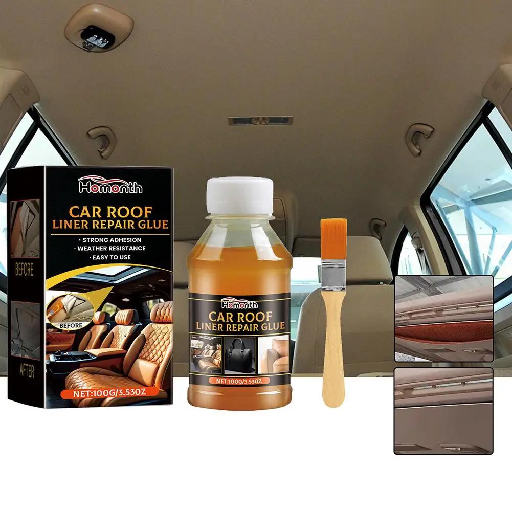Car Roof Liner Repair Glue With Brush 100ml Fast Dry Strong Fabric Liquid Glue Adhesio Glue L6i2