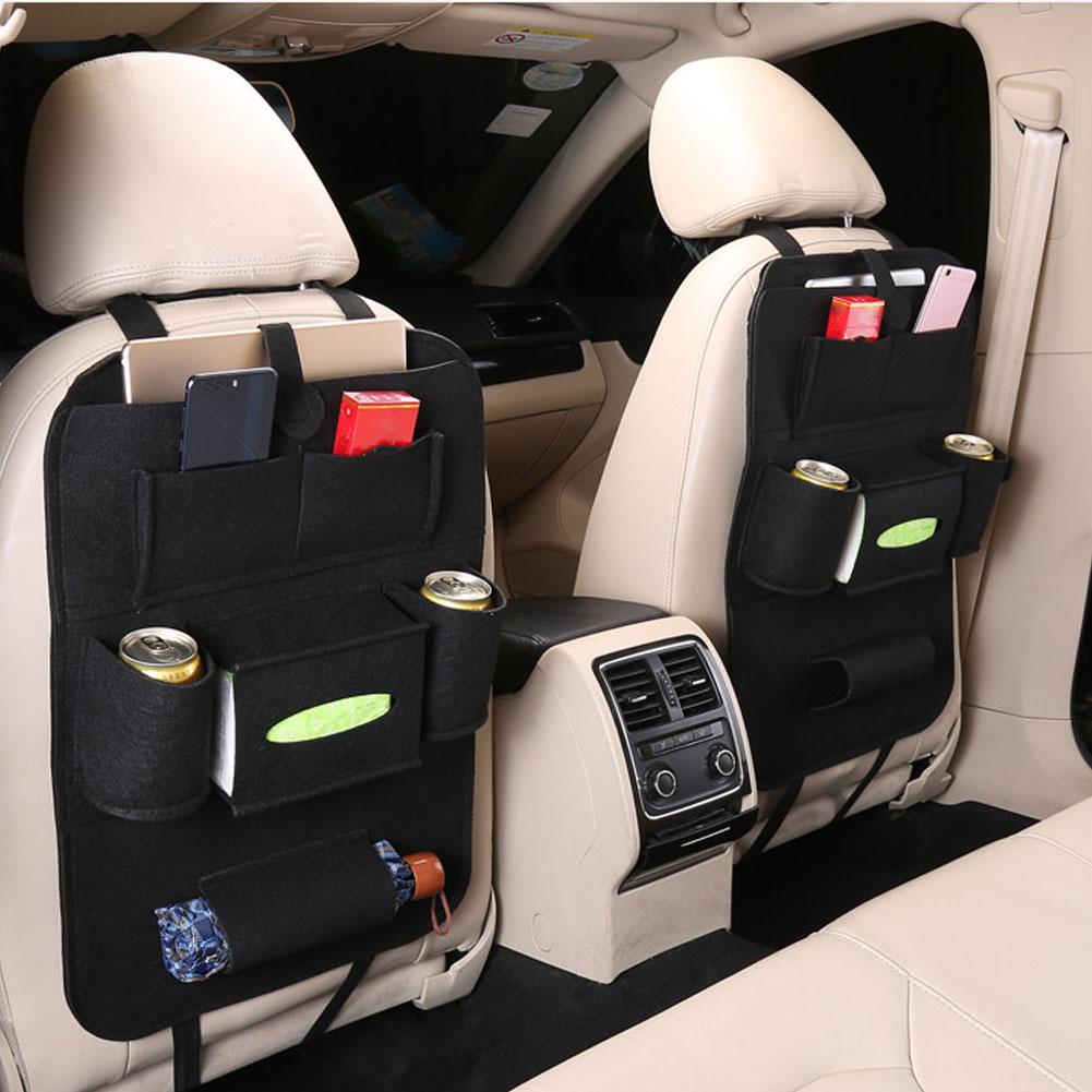 Car Seat Backrest Protector Multi-functional Storage Bag Universal Car Back Seat Storage Bag Organizer Car Accessories