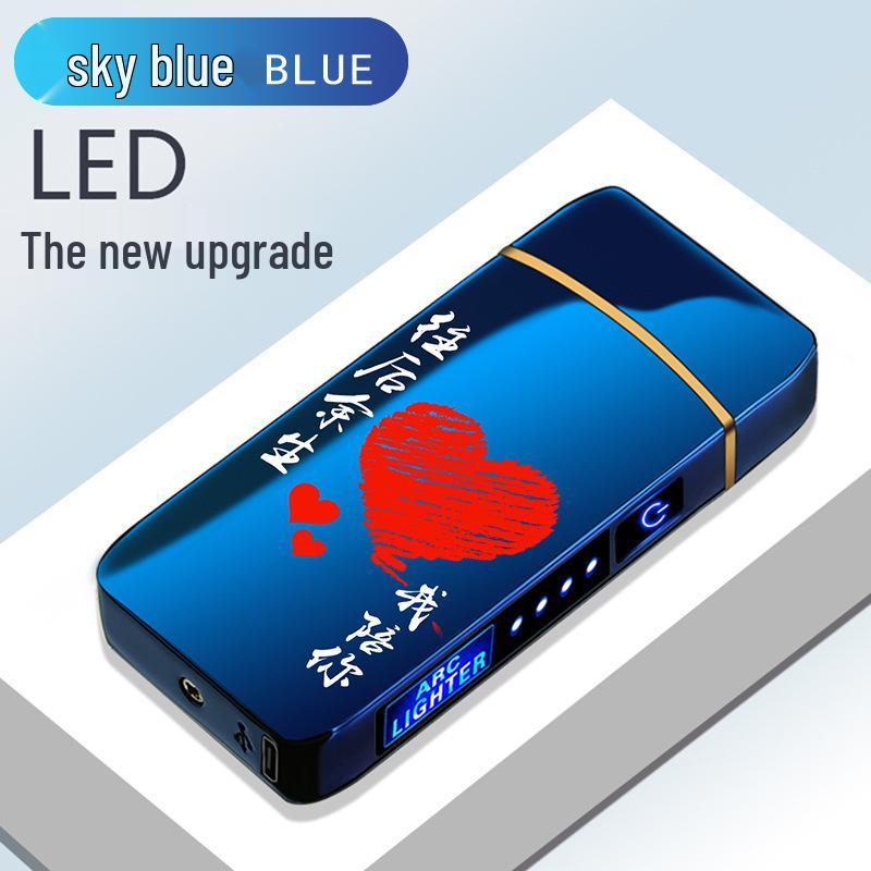 Высококачественная электронная ветрозащитная импульсно-дуговая зажигалка с USB-зарядкой и сенсорным управлением отпечатком пальца