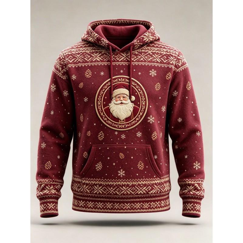 Christmas Hoodie 3D Print Loose Fit Long Sleeve Sweatshirt Men Women Youth Casual Winter Wear