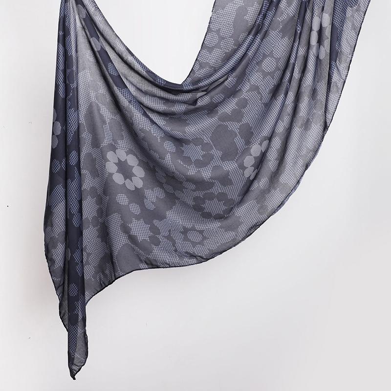 Watercolour Floral Printed Modal Breathable Light Weight Soft Cotton Rayon Viscose Woven Modal Muslim Women Shawl Hijab Scarf