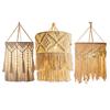 Boho Braided Lampshade Handmade Macrame Bohemian Lamp Shade Cotton Rope Hanging Lamp Shade for Bedroom Living Room Decor