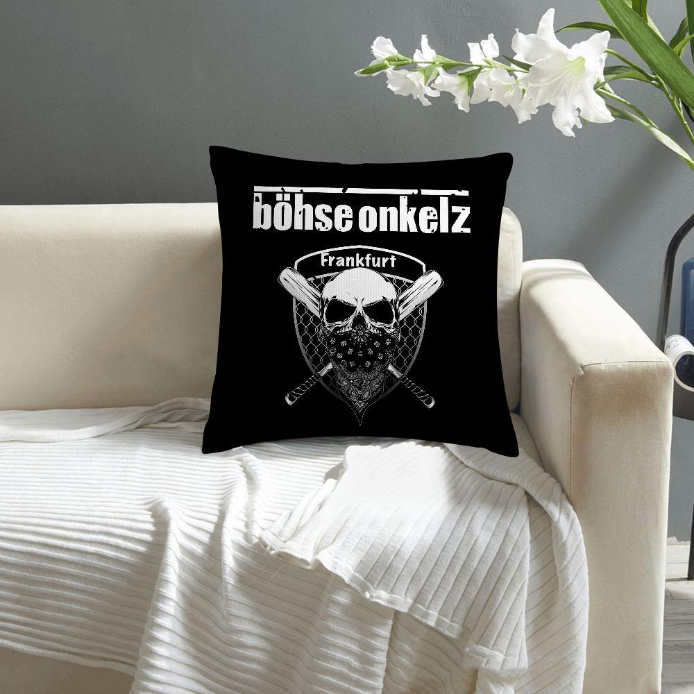 B-Bohse O-Onkelz Rock Наволочка Декоративная для Дивана Домашняя Двусторонняя Печать Короткий Плюш Чехол для Подушки Чехол для Подушки-Броска Подарки