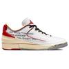 Off-White x Air Jordan 2 Retro Low SP Белые университетские красные кроссовки унисекс Черные DJ4375-106