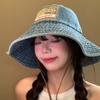 Ретро шляпа рыбака с широкими полями, солнцезащитная, защита от солнца, шляпа-ведро из мягкого денима, женская