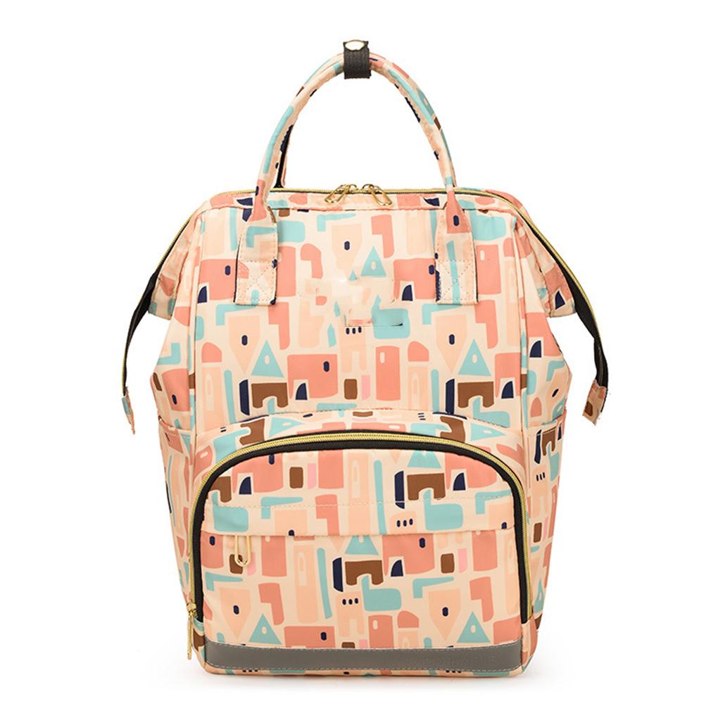 Mummy Backpack Cute Colorful Large Capacity Nursing Multi-pocket Storage Outdoor Camping Picnic Barbecue Handbag Pouch